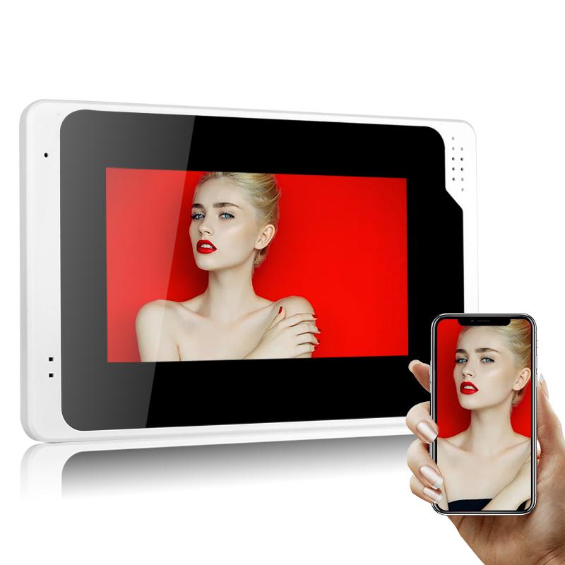 701FG11 Tuya App WiFi 7-inch Indoor Monitor + 1080P Motion Detection Door Bell Camera, EU Plug