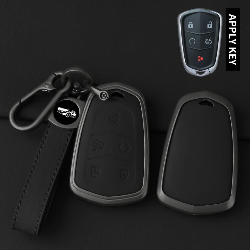 3 4 5 6 Buttons Metal Car Key Case Cover For Cadillac 2015-2019 Escalade ATS CTS CT6 XTS XT5 SRX Protector Keychain Accessories