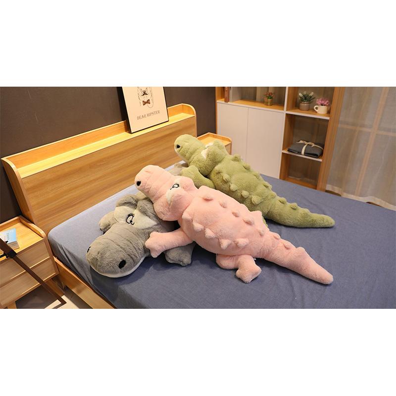 100cm Cartoon Crocodile Plush Stuffed Pillow Cute Couple Creative Toy Children's Birthday Gift Doll Kawaii Sofa Decoration