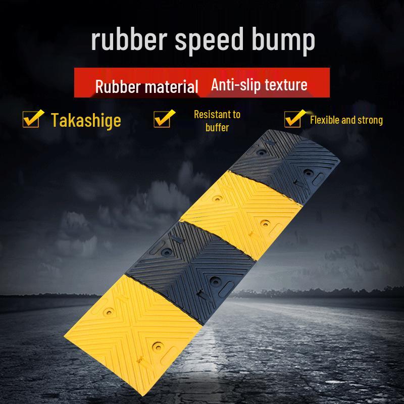 Outdoor Thickened Rubber Speed Bump for Garages and Gas Stations