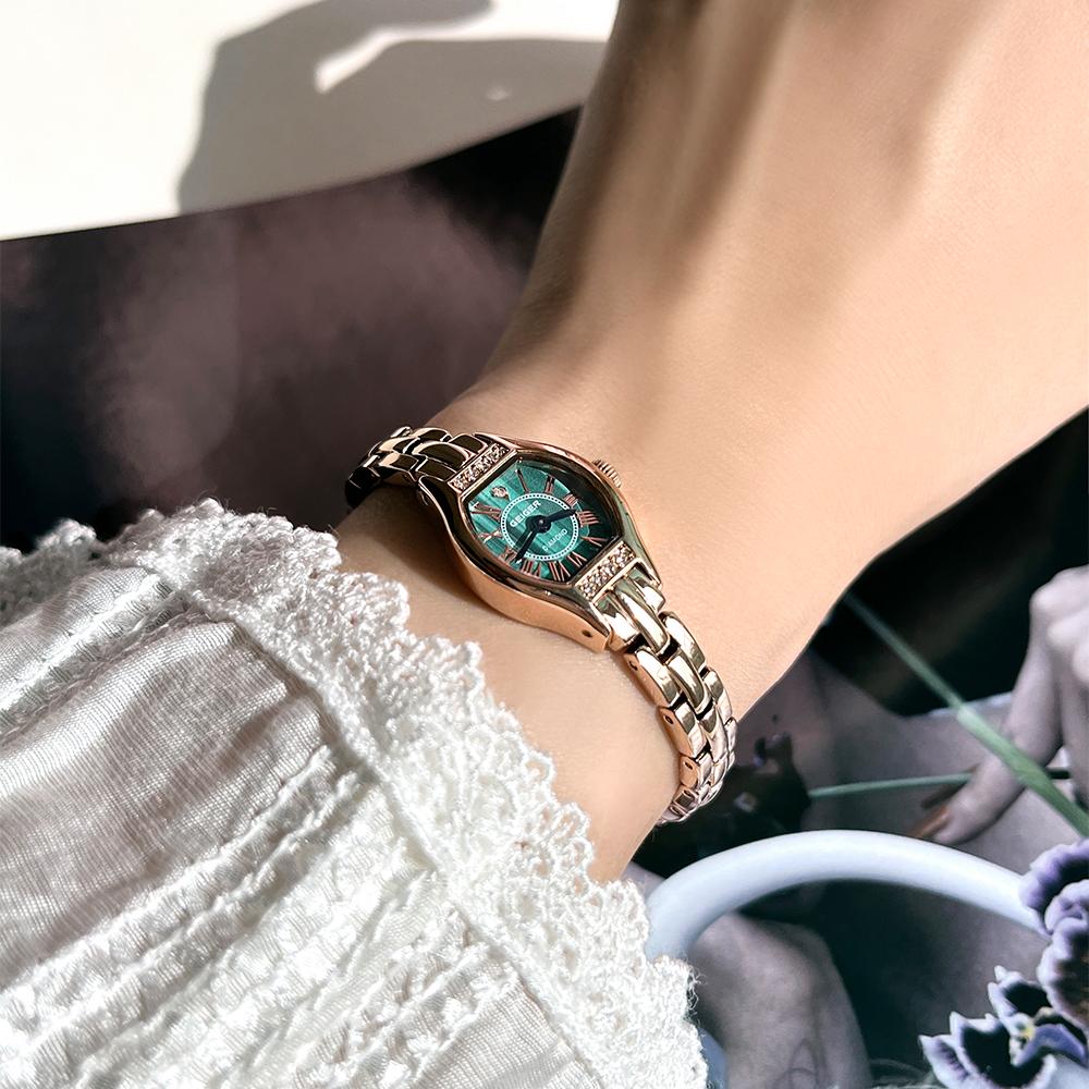 Gaigeo Ge1272 Women'S Malachite Point Metal Watch