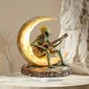 Alien Figurine Decor Boho Decor Alien Statue Alien Figure Desk Decor Garden Decor Collectible Figurines Acrylic Moon Guitarist