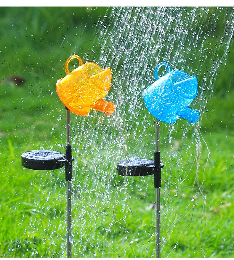 Solar Kettle Sprinkler Light: Creative Outdoor Lawn and Courtyard Decor