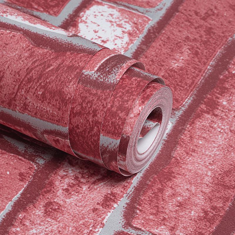 Imitation Brick Grain Wallpaper Non Woven Wallpaper Living Room Bedroom TV Background Clothes Shop Retro Brick Stone Wallpaper