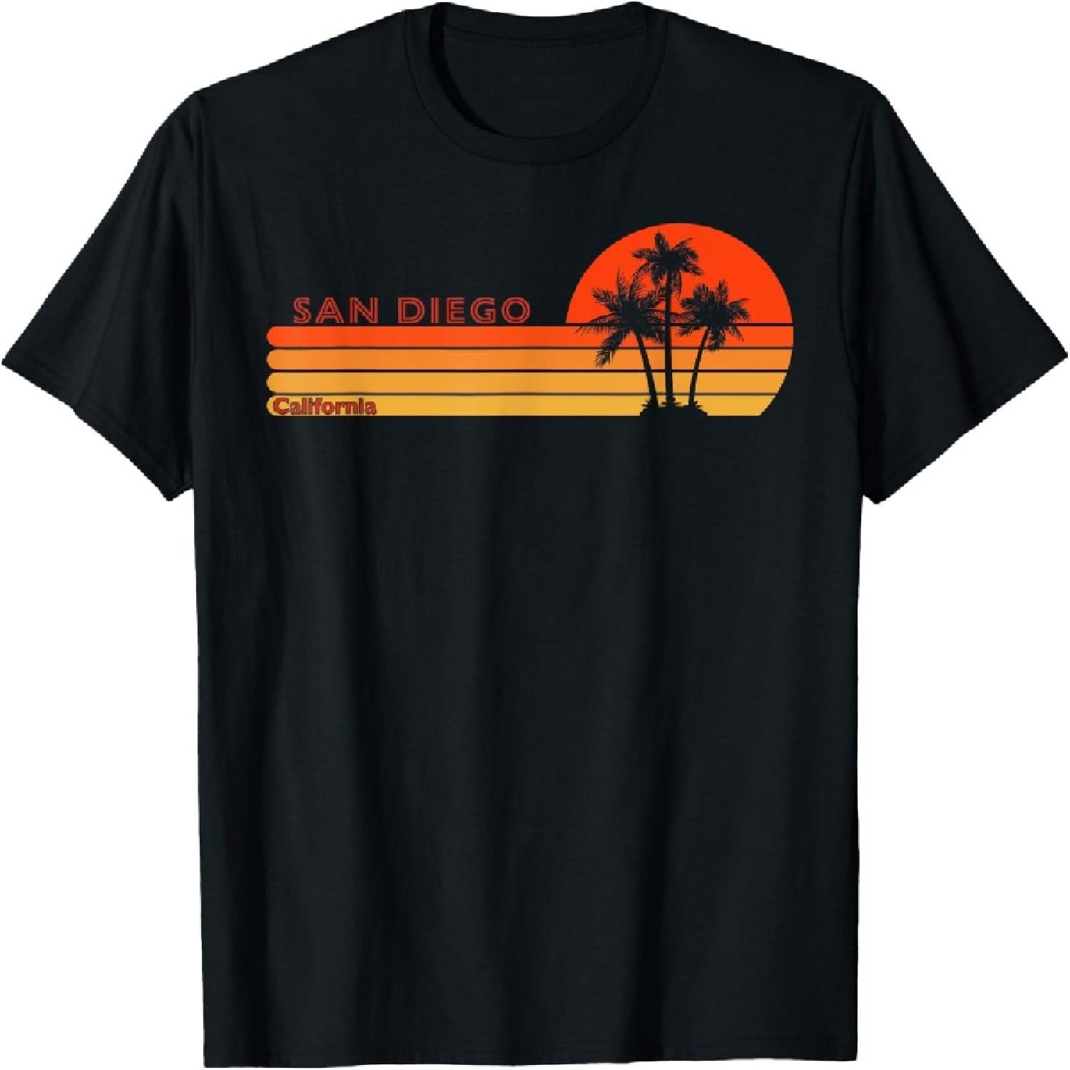 San Diego California Retro Vintage Sunset T-Shirt XXXXXL разноцветный