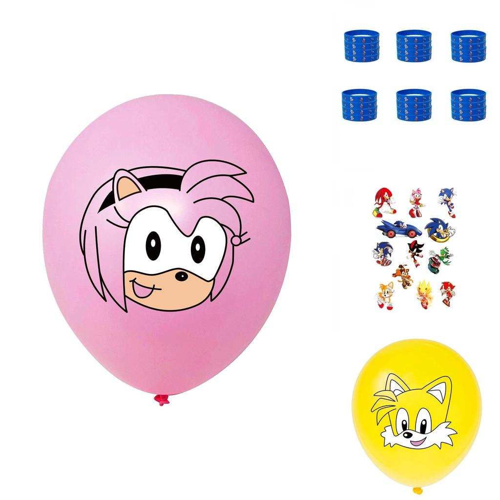 Sonic Birthday Party Decorations Set With Vibrant Banners Cake Toppers And Balloons