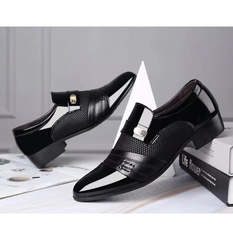 Fashion Slip On Men Dress Shoes Men Oxfords Fashion Business Dress Men Shoes 2025 New Classic Leather Men'S Suits Shoes Man