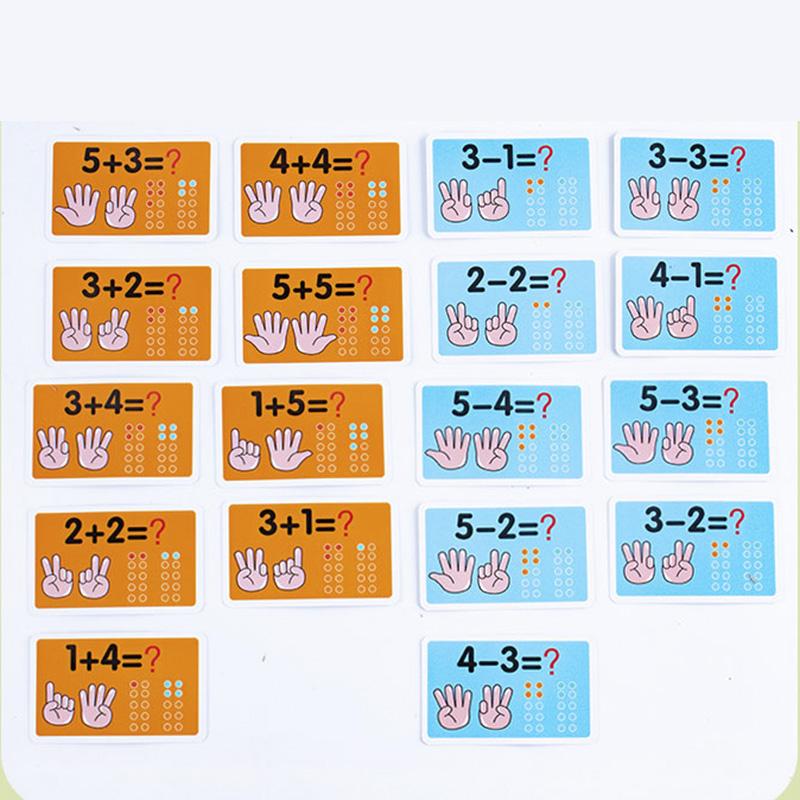 Kids Montessori Wooden Finger Numbers Counting Stick Palm Math Toy Children Counting Educational Toys Toddlers Intelligence Game