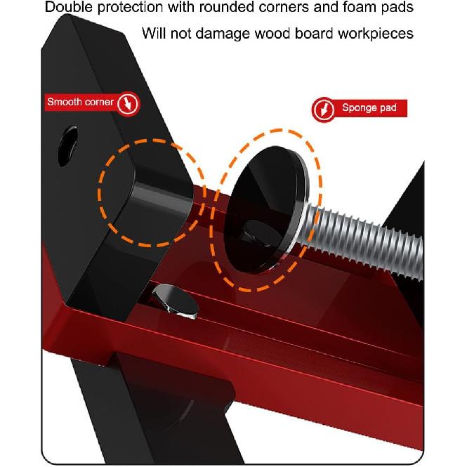 Cabinet Door Installation Positioner, Adjustable Length Aluminum Alloy Clamp, Multi-function Hardware Clamp, Woodworking Tool