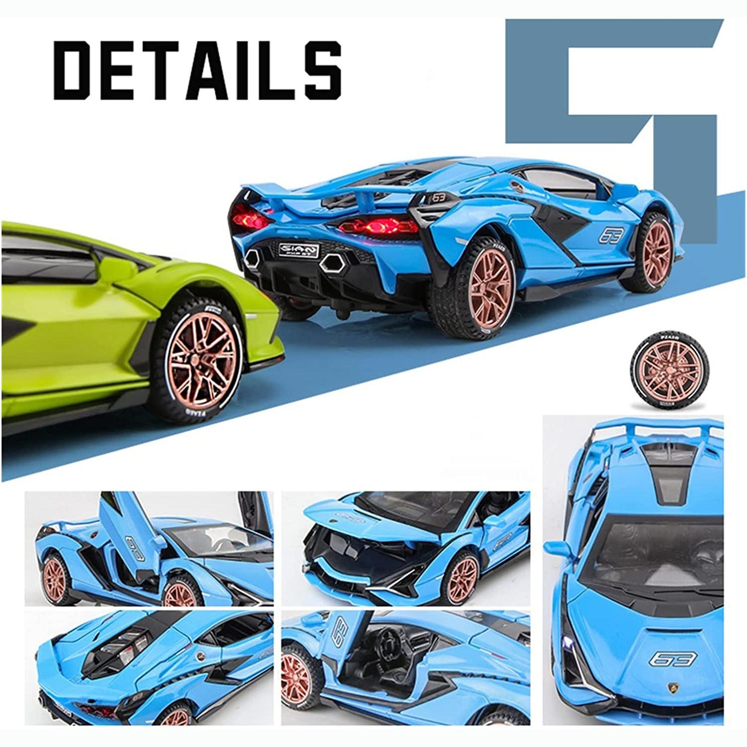 1:32-масштабная модель автомобиля Lambo Sian — фото 14