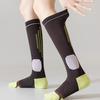 Sports Compression Socks Women Knee High Athletic Socks Elastic Breathable Cushioned Socks for Running Fitness Yoga Dance
