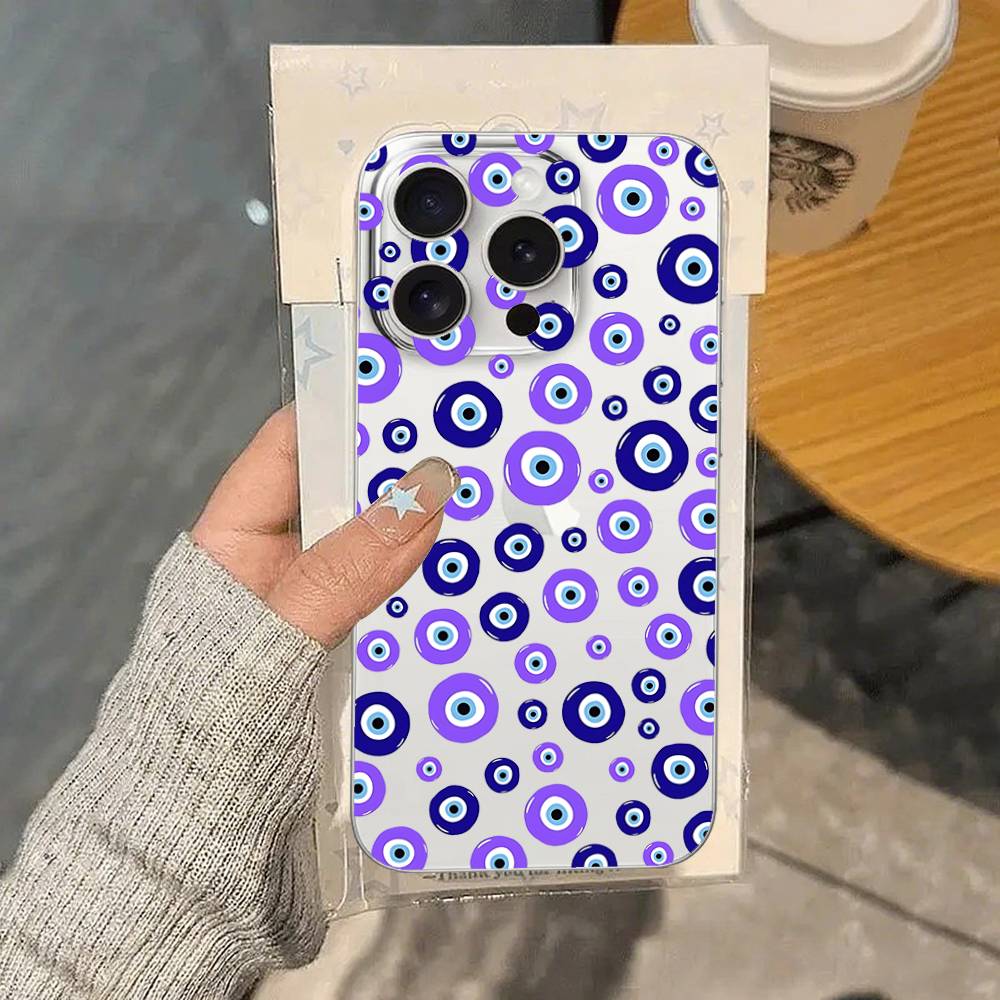 Blues Eyes Phone Case For IPhone 17/16/15/11/13/14 Pro Max Plus/X/Xr/Xs Max/12mini Air Transparent Clear