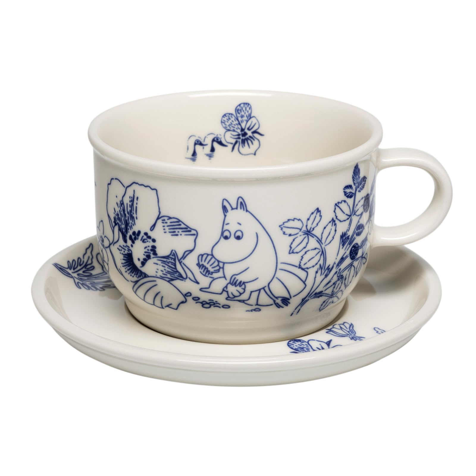 [Official Import] Moomin Arabia Hal Cup & Saucer Set, Blue, Approx. 300ml Capacity