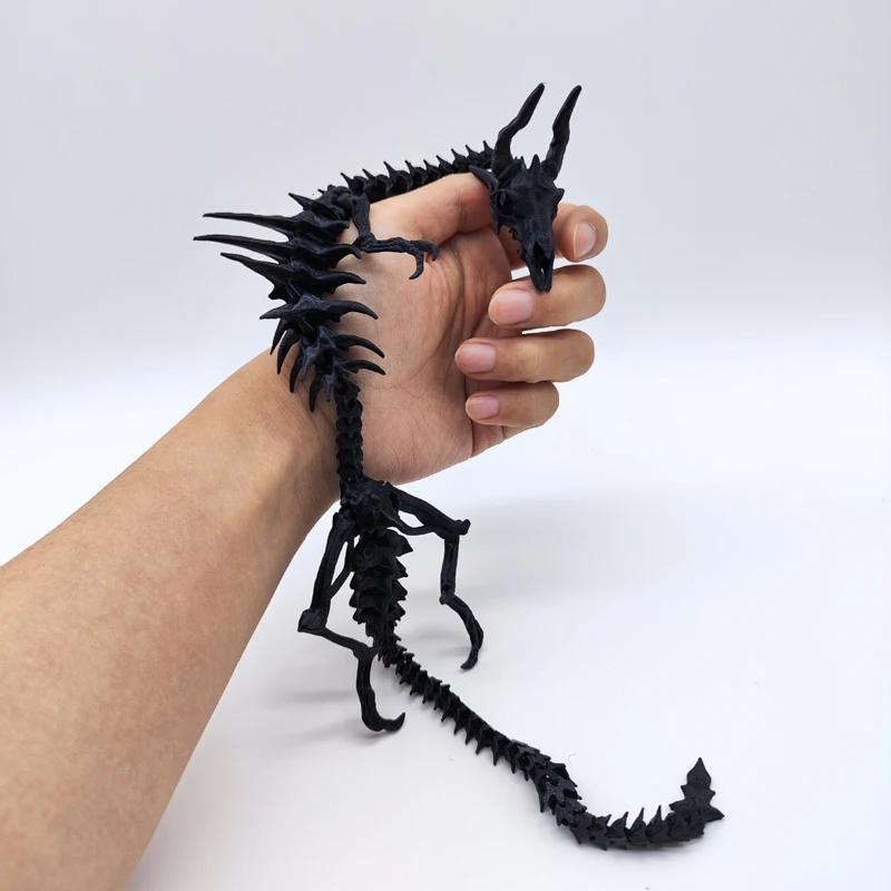 3d Printing Dragon Skeleton Model Creative Joints Movable Desktop Craft Ornament Toys Home Decorations Gifts