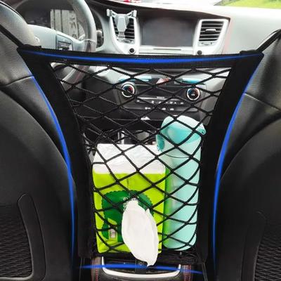 Sac de rangement en maille flexible pour valise de voiture, sac de rangement pour dossier de siège, sac de rangement multifonctionnel pour voiture