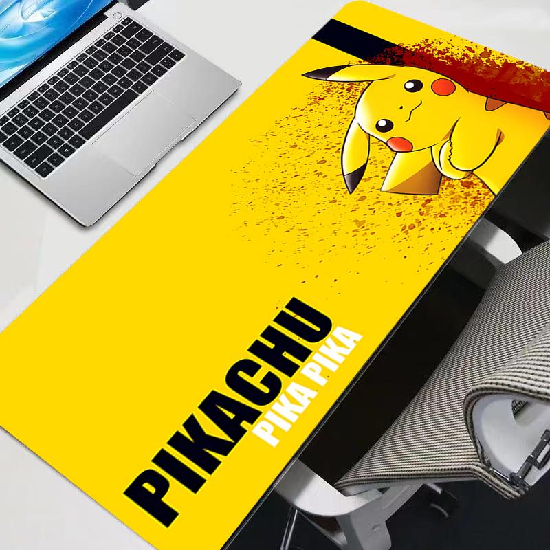 Mouse Pad Pokemon Pikachu Professional eSports Game Players Speed Lock Edge Rubber Rug Game Desk Mousepad Keyboard Mat 30x80x0.2cm