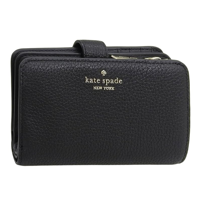 

[Kate Spade] wallet ladies bifold folding wallet compact outlet brand leather Lena Medium compact bifold wallet KH787 kate spade (BLACK) [product]