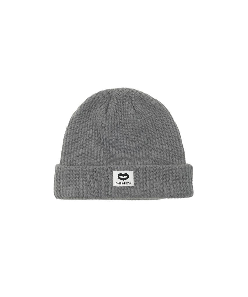Mihebeu Classic Label Beanie Grey