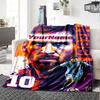 Messi Personalized Name Blanket Throw Customizable Blanket Ultra-Soft Great for Sofa Bed Office Chair Nap Four Seasons Multipurpose