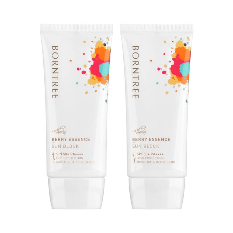 

[BORNTREE] Berry Essence Sun Block SPF50+ PA++++ 50ml x 2ea Intensive Hydrating & Lightweight UV Protection Set