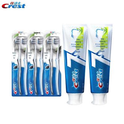 Crest Velvet Toothbrush & Complete 7-Effect Toothpaste Combo