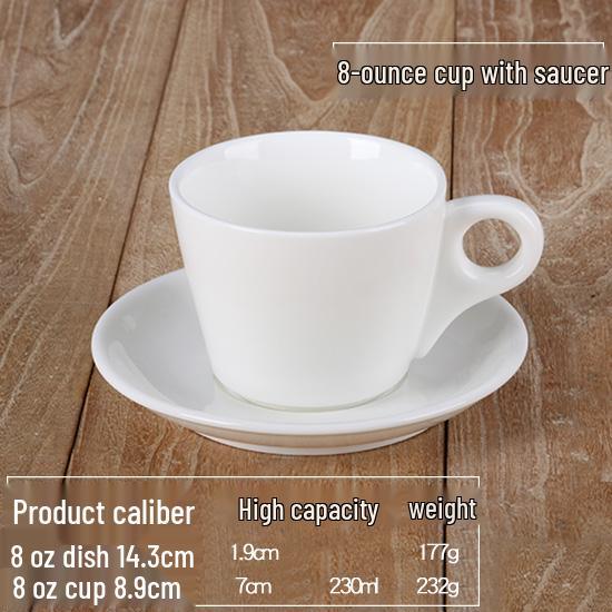 Elegant White Ceramic Coffee Cup & Saucer Set with Spoon – Ideal for Home or Hotel Use