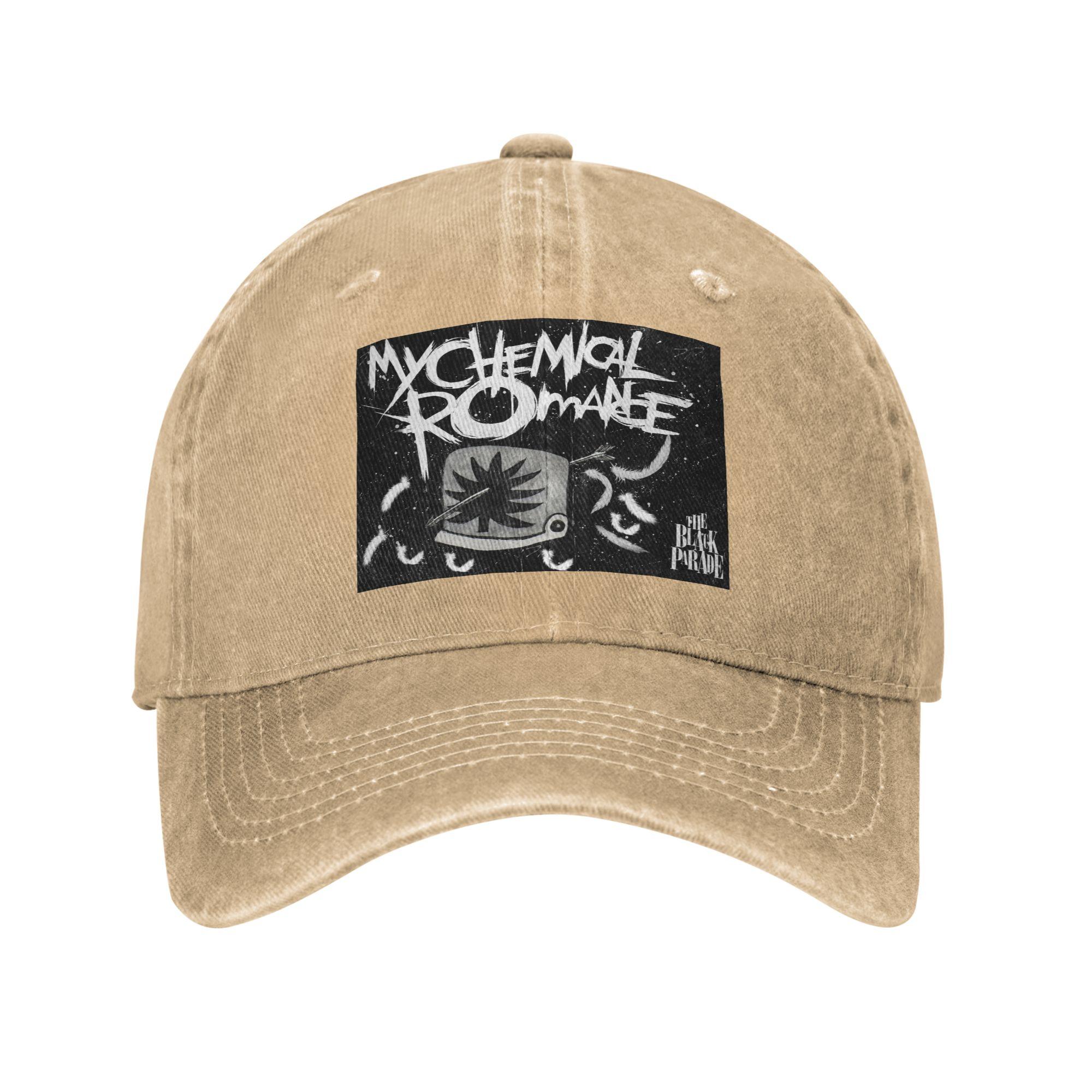 

Mcr Band Punk Rock My Chemical RoUnisexce Denim Fabric Cap Casual Baseball Caps Adjustable Hat Summer Unisex Baseball Hats One Size