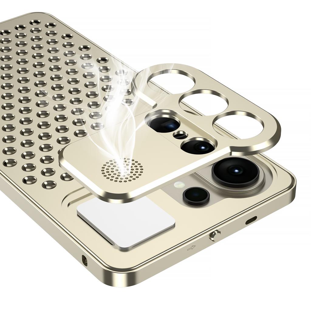 Aluminum Fragrance Hollow Heat Dissipation Phone Case For Samsung S23 S24 S25 S26 Ultra Lens Protection Shockproof Cover