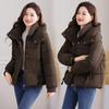 New Loose Cotton-padded Jacket, Small Short Mother Outfit Hooded Loose and Thin Bread Jacket