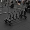 Exercise Disc Storage Rack Caster Wheels Plate Cart Tube Frame Barbell