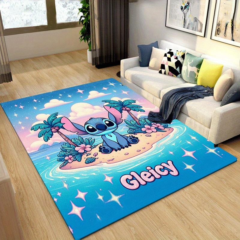 1pc Stitch Pattern Area Rug Soft Flannel Floor Mat for Living Room,Office,Bedroom and Carpet,Sofa Coffee Table Floor Mat