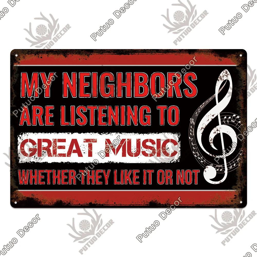 Putuo Decor Funny Sarcastic Vintage Posters Tin Signs Retro Plaque Metal Plate Wall Art Decor for Home Living Room Unique Gift