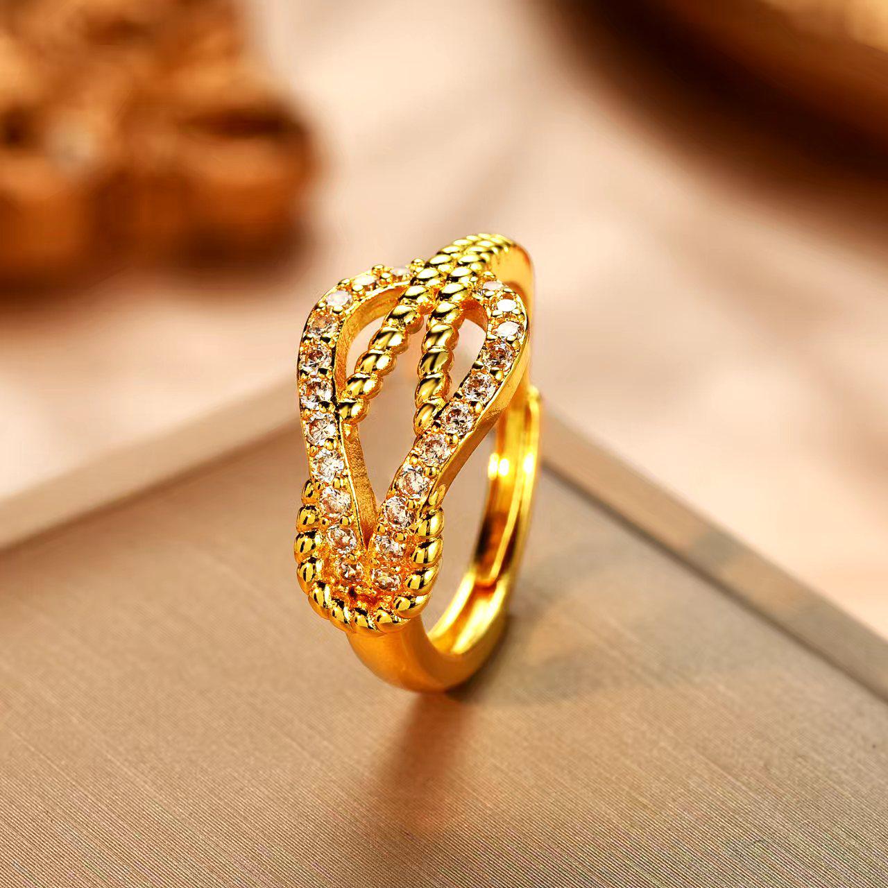 Adjustable Double-Layer Horseshoe Buckle Ring - Exquisite, Fashionable, High-End Women s Jewelry Adjustable Open