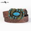 Bohemian Style Western Denim Embossed Pu Belt Jeans Fashion Waist Belt Women