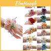 Wedding Rose Wrist Flower Bridal Ribbon Wrist Flower Party Floral Accessories