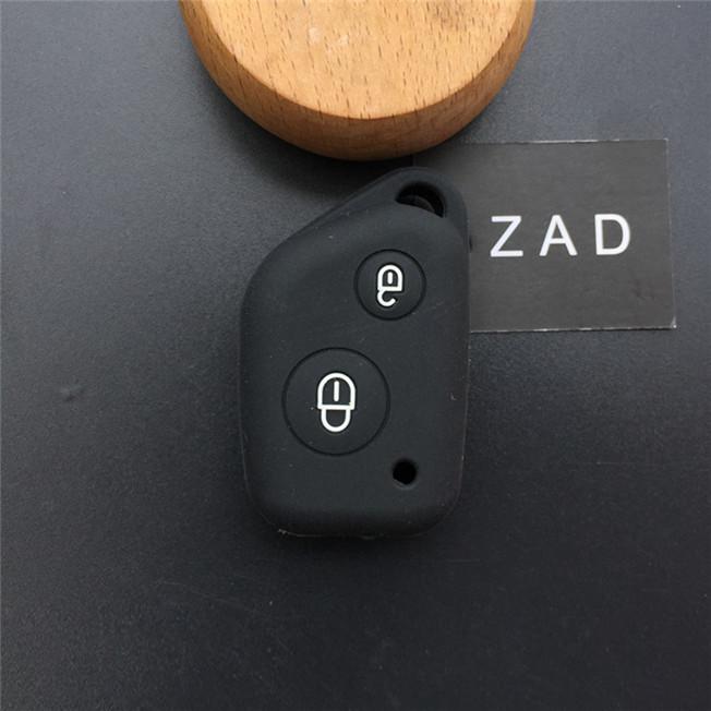 ZAD Silicone rubber Key FOB Case Cover set holder For Peugeot 106 205 206 306 405 406 2button  key cover