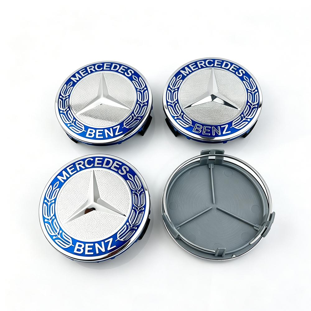 CRN1 4pcs 75mm Car silver Red Wheel Center Hub Caps For Mercedes Benz AMG W212 W205 W204 W211 W213 Accessories A0004000900
