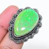 Natural Green Triplet Opal Gemstone 925 Sterling Silver Jewelry Ring Size 9 AR-17056