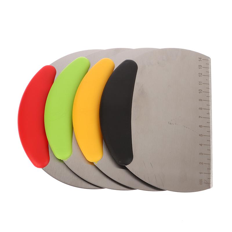 Racletă de aluat din oțel inoxidabil cu cântar de măsurare, pâine, pizza, tăietor de aluat, răcletă de aluat, cuțit de bucătărie, gadgeturi de copt