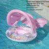Large Toddler Boat-Themed Swimming Ring with Canopy & Steering Wheel