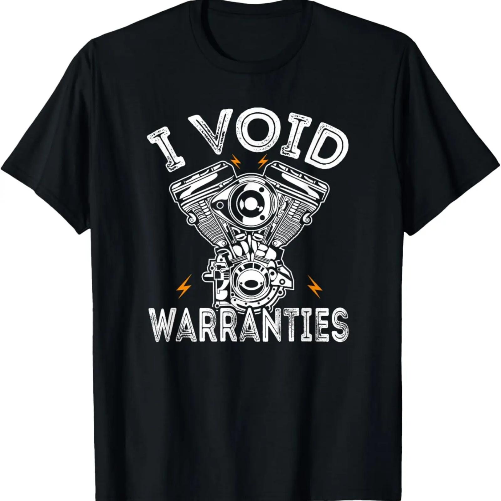 

Funny I Void Warranties Motorcycle T-Shirt XXXXXL чёрный