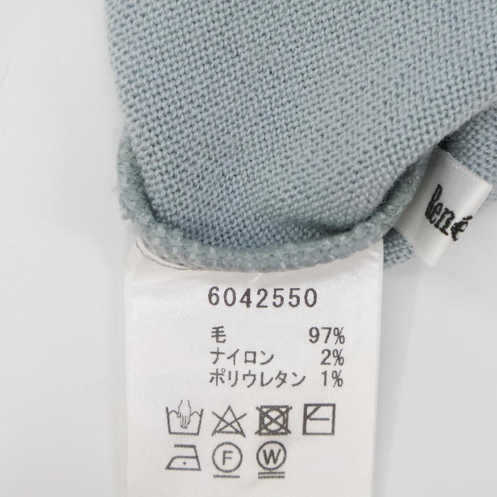 Rene 6042550 Light Blue Wool Half Sleeve Knit tops 36 Light blueUsed