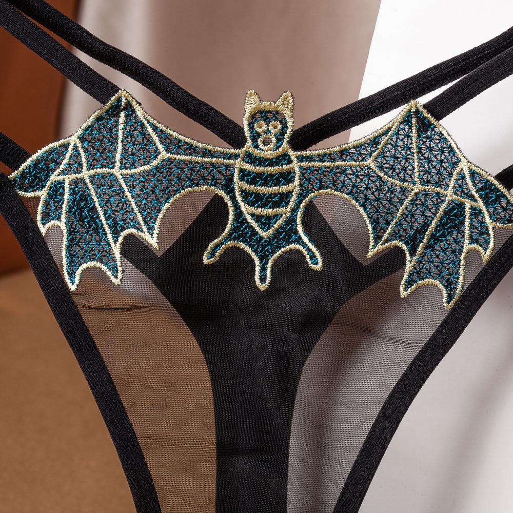 Damen Tangas mit Blumenmuster, Höschen für Frauen, T-Back, G-String, Spitze, niedrige Taille, Bikini-Slip, transparente Mädchen-Dessous