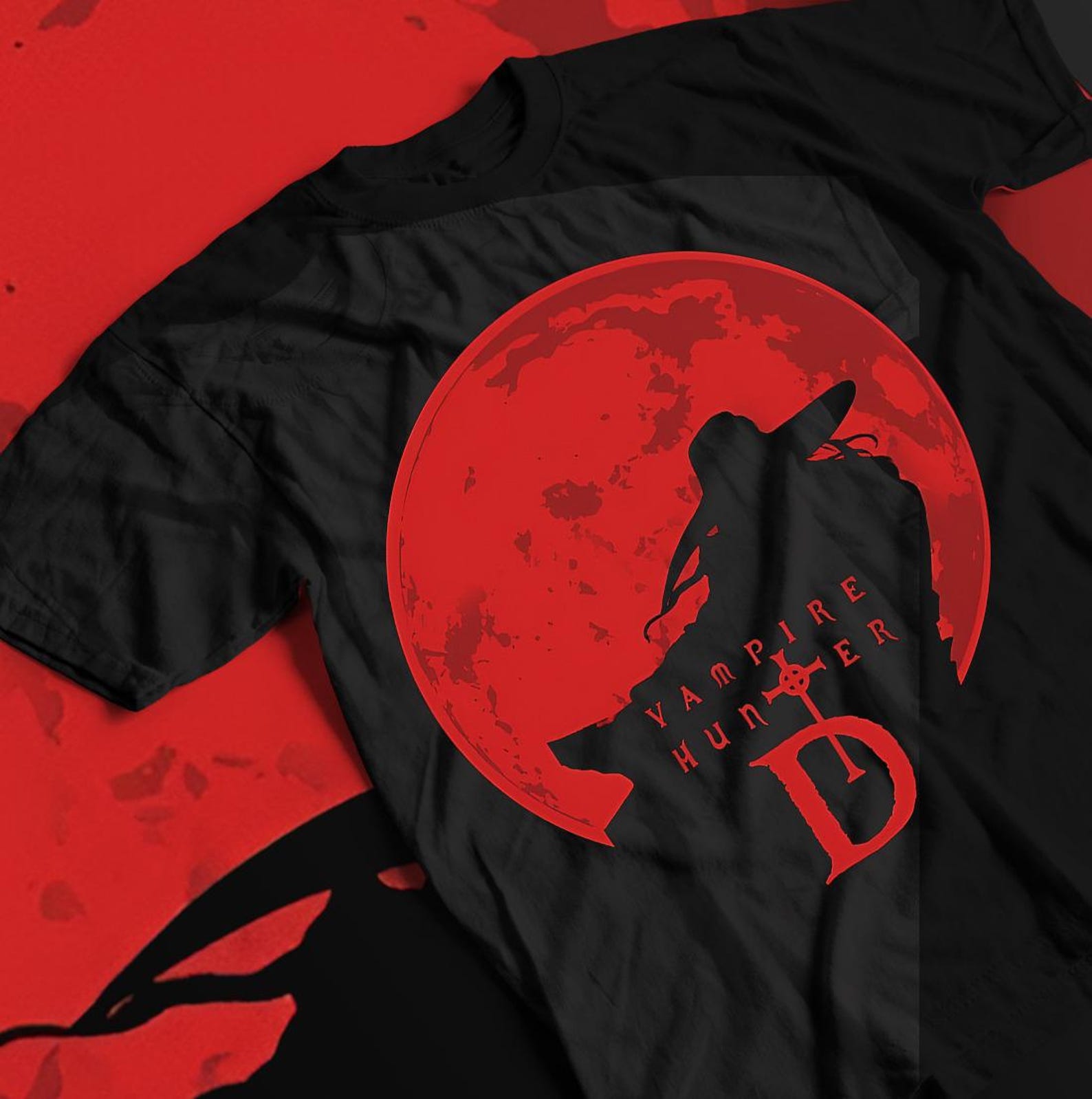Unisex Vampire Hunter D: Bloodlust Retro Anime T-Shirt, Manga Shirt L