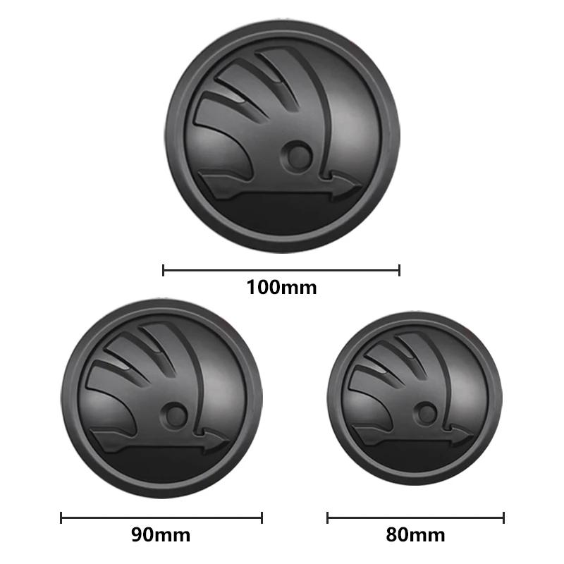 2025 New 8/9/10cm 3D Car Emblem Badge Hood Front Rear Trunk Logo For Skoda S Fabia 1 2 Octavia A7 RS Superb Rapid Yeti Karoq Vis