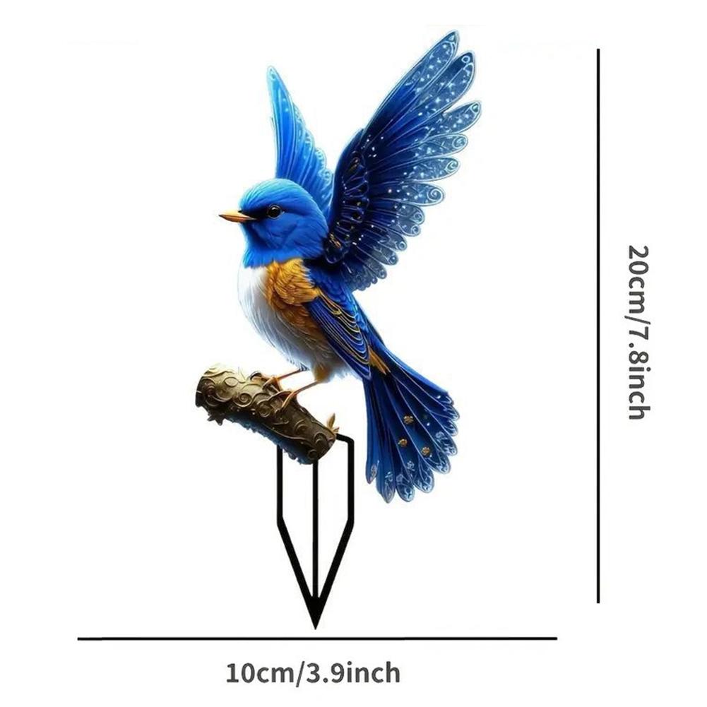 Outdoor Vogelornament Wetterfestes Acryl Gartenstecker Für Hofkunst Rasendekoration Tierfigur Tierplastik