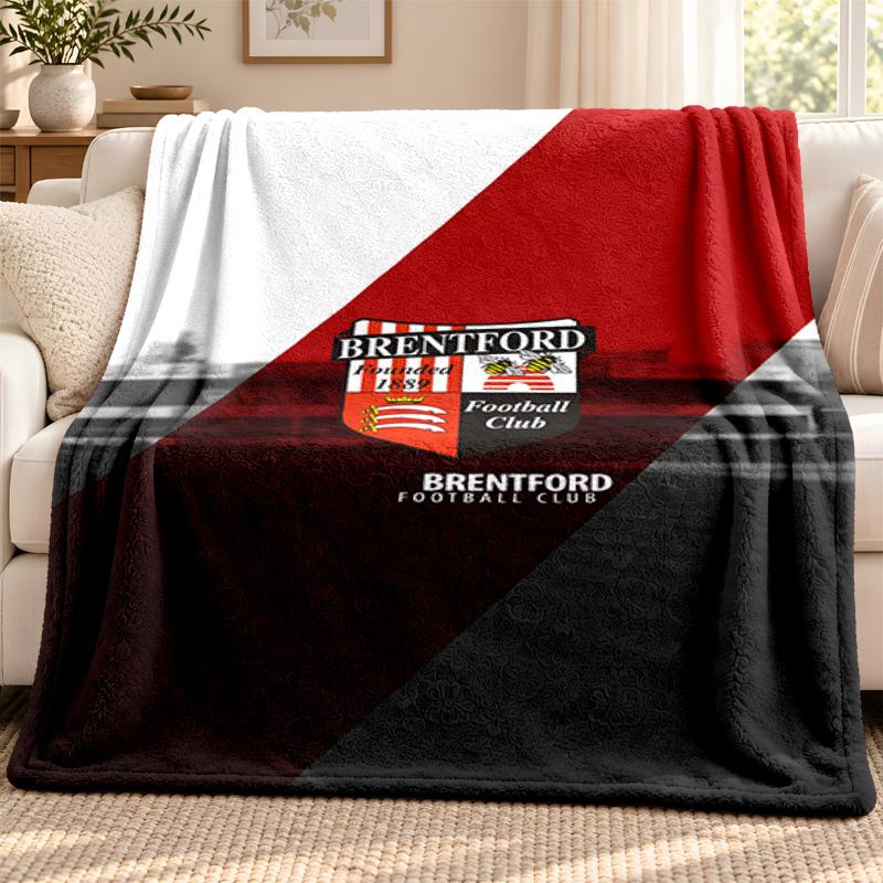 Brentford FC blanket Flannel Blanket Soft Cozy Plush Throw for Sofa Bed Lightweight Home Decoration Outdoor camping