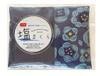 Koji Company Salt Navy 30cm X Kokkuri Irregular Made In 182802 Pillow, Blue, 20cm, Flower, Thread, Japan,