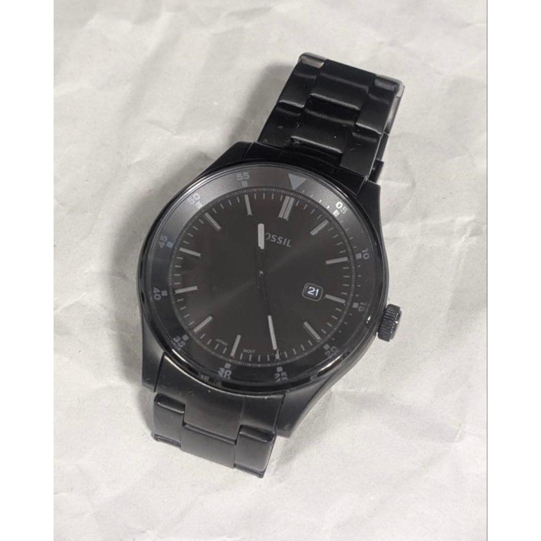 Used FOSSIL quartz watch all black body