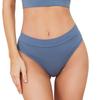 Seamless Ribbed Mid-Waist Cotton Thong (M-3XL)